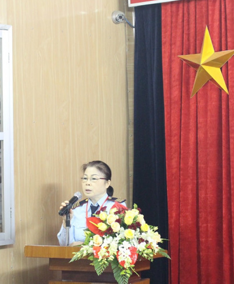Buổi tổng kết năm cuối cùng của bà tại Công ty bảo vệ Quang Trung Hà Nội